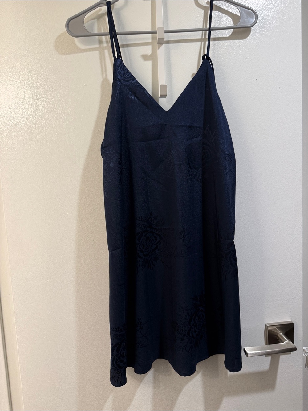 Lulu's Navy Blue Floral Slip Dress